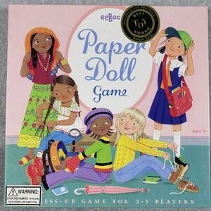 eeBoo Paper‎ Doll Game Lizzy Rockwell Dress Up Toy 5 Players Award Winner NWT